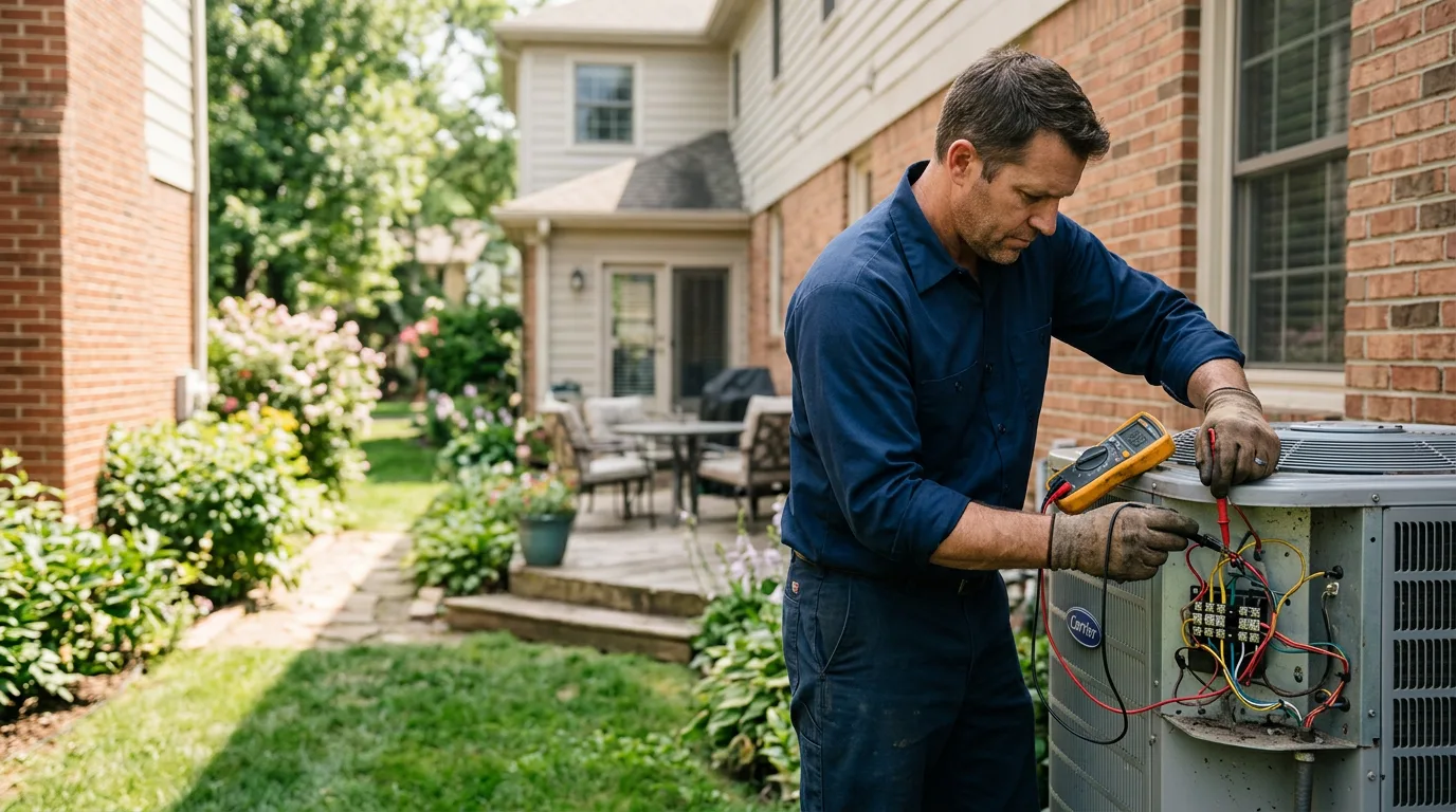 HVAC technician working near Malvern, IA